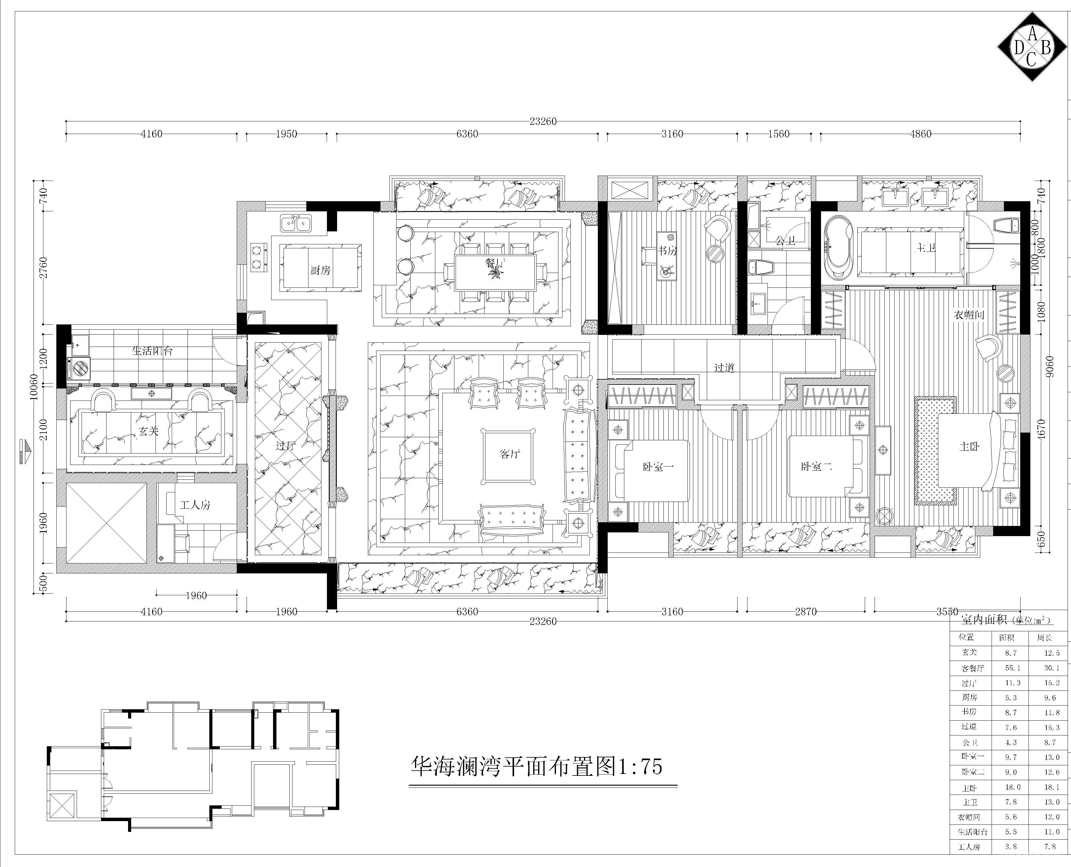 平面空间分布图